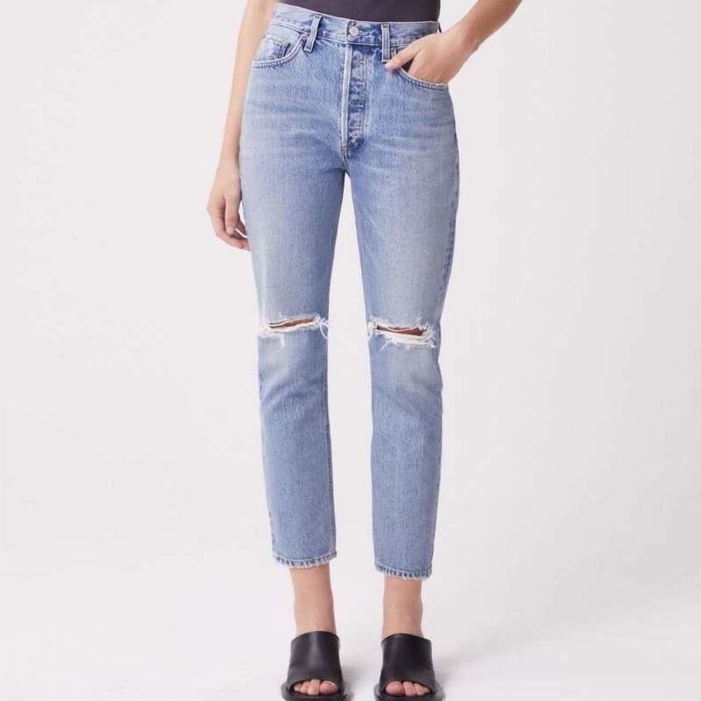 AGOLDE Riley High Rise Straight Crop Jean